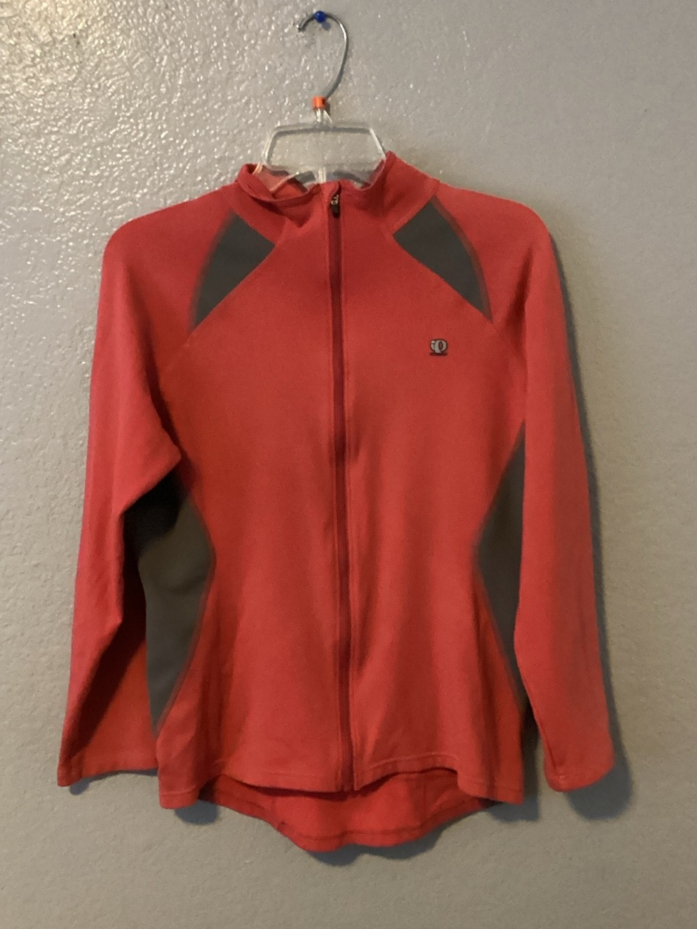 Pearl Izumi Red and Gray Full-Zip Women's Cycling Jacket